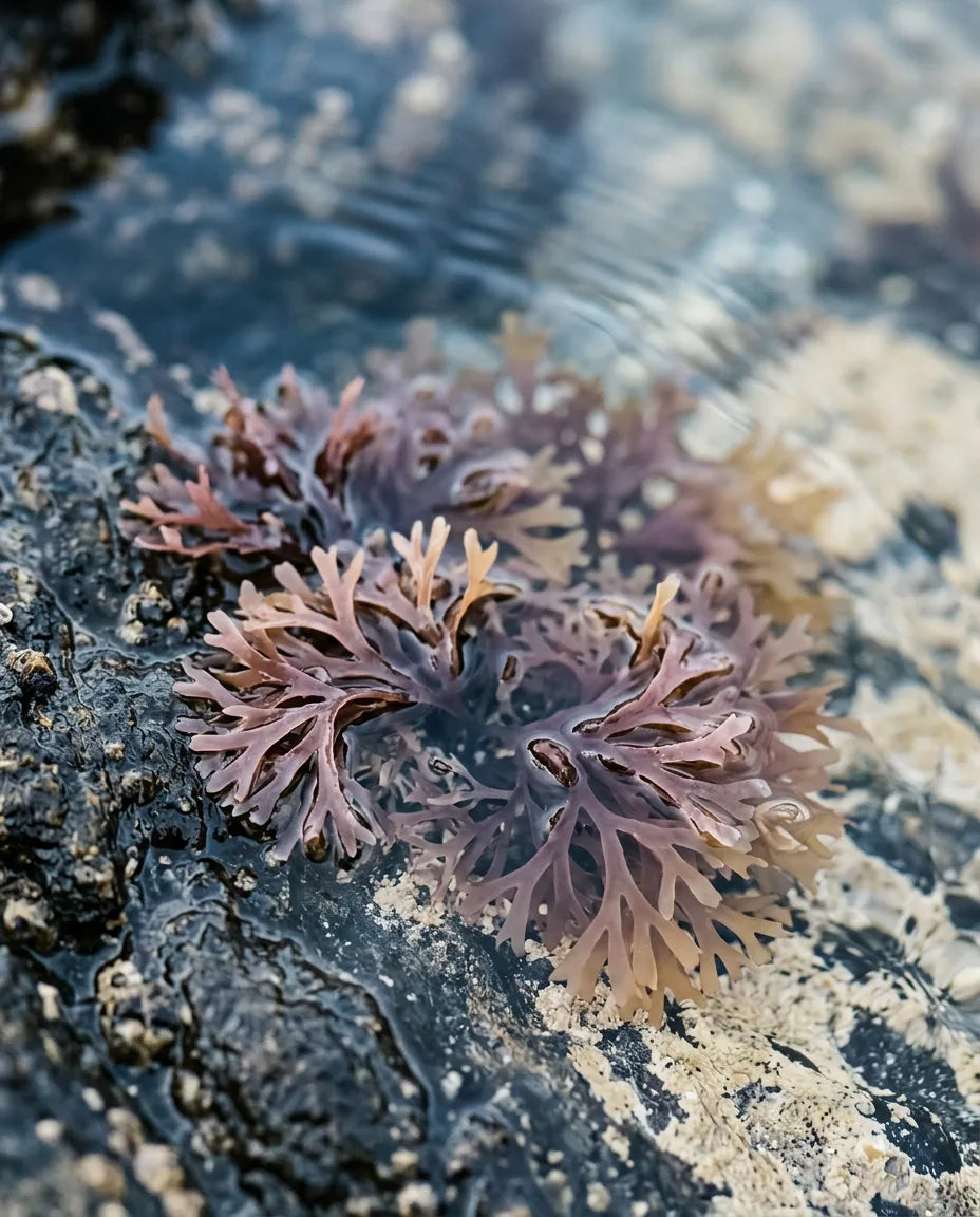 Sea moss growing on a rock